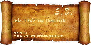 Sárkány Dominik névjegykártya